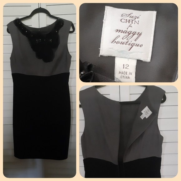 💐Classy! Black & Grey Dress~ - Picture 2 of 8